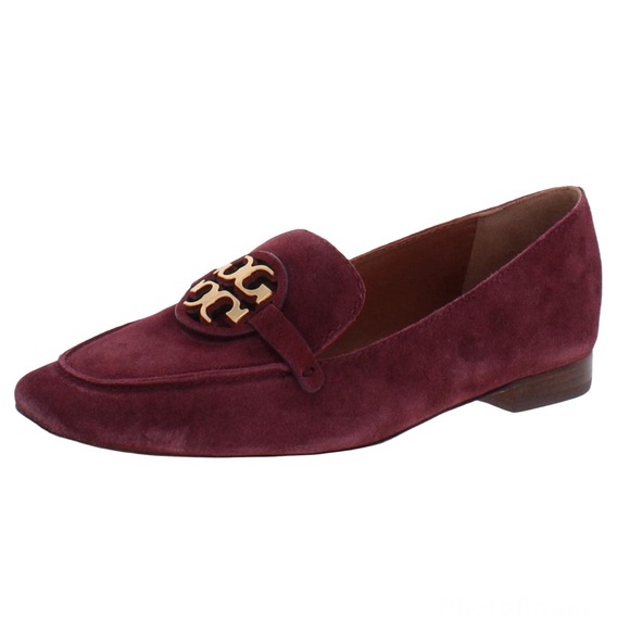 Tory Burch Shoes - Tory Burch 15mm Miller Metal Loafer Royal burgundy suede